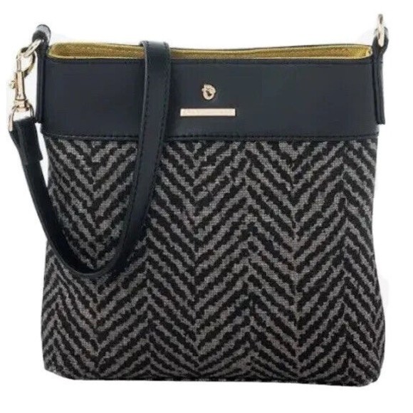Spartina 449 Handbags - Spartina 449 Crossbody LORELEI Hipster Bag Slate Colored herringbone pattern